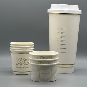 China Custom Takeway Portable Kraft Craft Cup Hotel Restaurant Paper Coffee Cups Double Wall With Lids factory