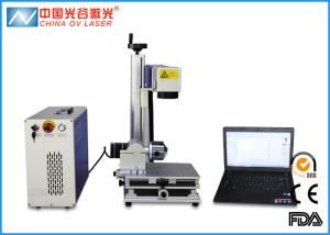 China Metal Tube and Steel Cup Fiber Laser Marking Machine with 80mm Rotary Device factory