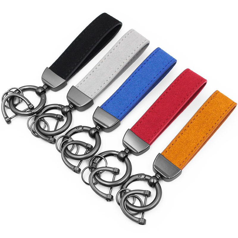 Sublimation Leather Metal Key Chain Cover with Laser Engraving Logo