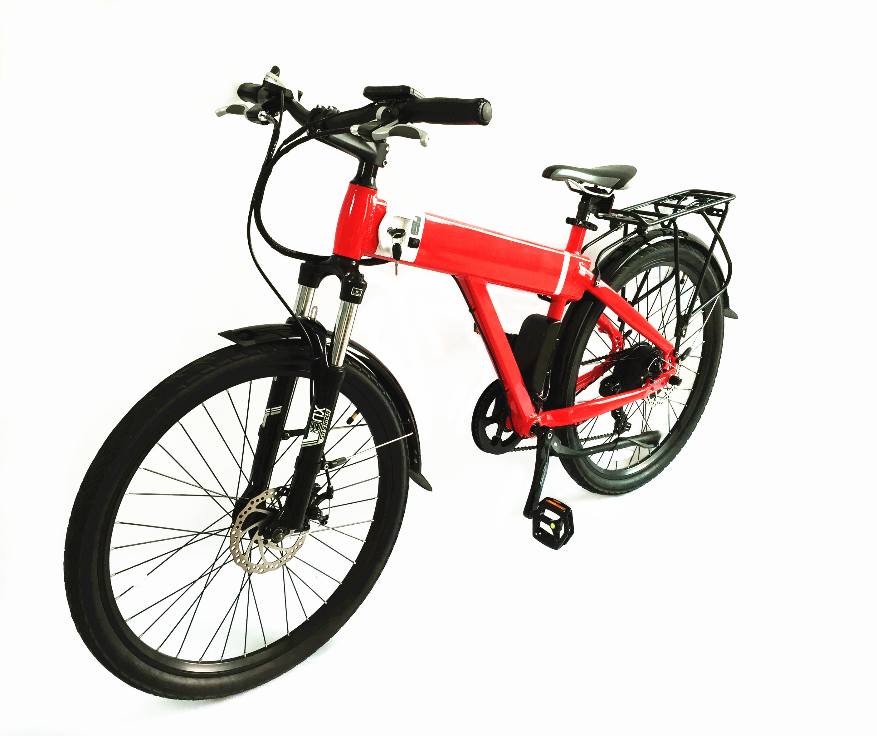 Colorful 350W Electric City Bike With Panasonic Lithium Battery