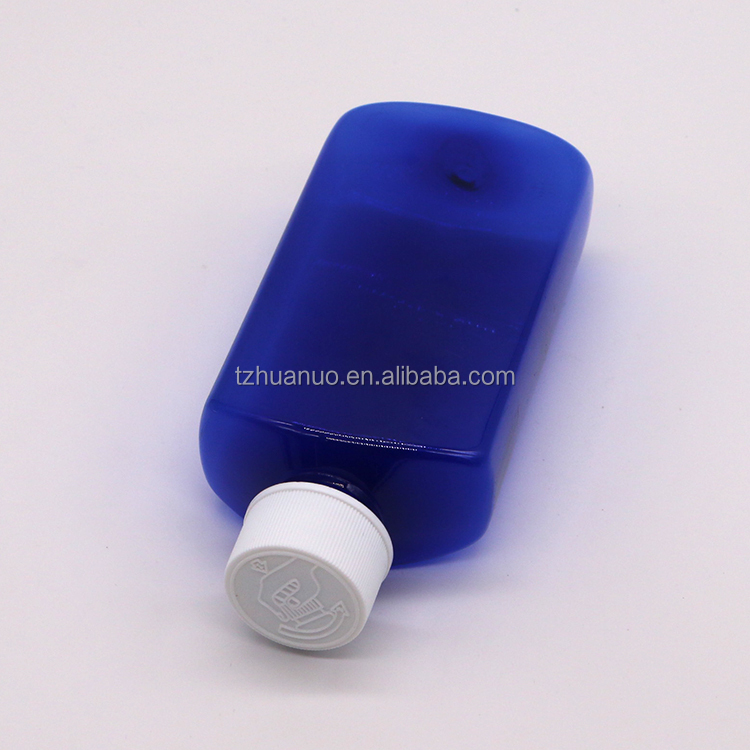 Customized Logo 180ML PET Square Sterile Cough Syrup Bottle With Child Safety Cap