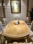 Europen antique style big rectange baroque wood dining table set FT-129