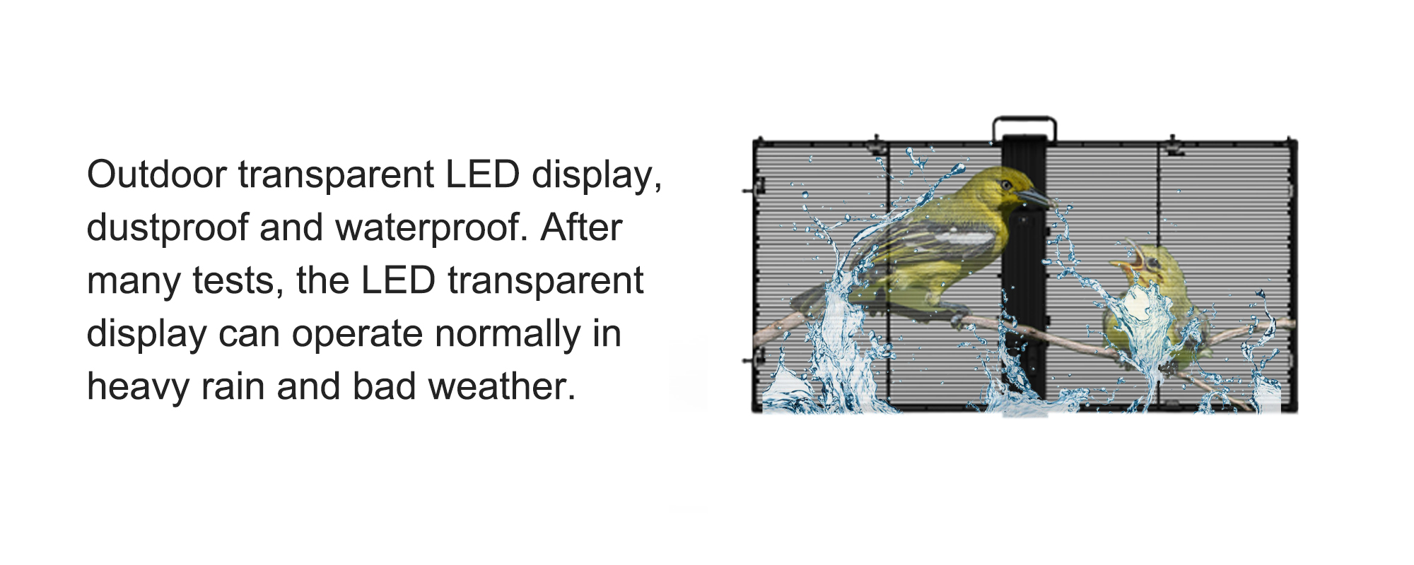 Full Color Transparent LED Display Screen Video Wall P3.91-7.82mm Pixel Pitch