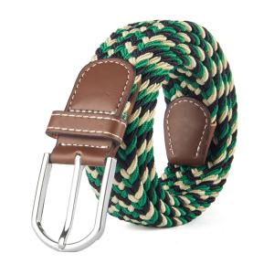 China Fashionable No Buckle Elastic Braided Belt Woven Mens Zinc Weave factory