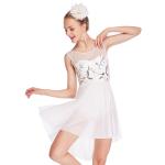 MiDee Lyrical Ballet Dance Costume Dresses Tank Top Illusion Sweetheart Sequins
