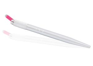 China Sliver Color Light Manual Tattoo Pen / Professional Eyebrow Microblading Tool factory
