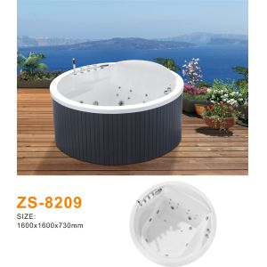 Elegant Acrylic Freestanding Spa Jacuzzi with Waterfall Faucet and Aromatherapy