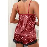 Soft Underwear Satin Lace Floral Edge Sleepwear Sexy Tempt Pajamas For Women