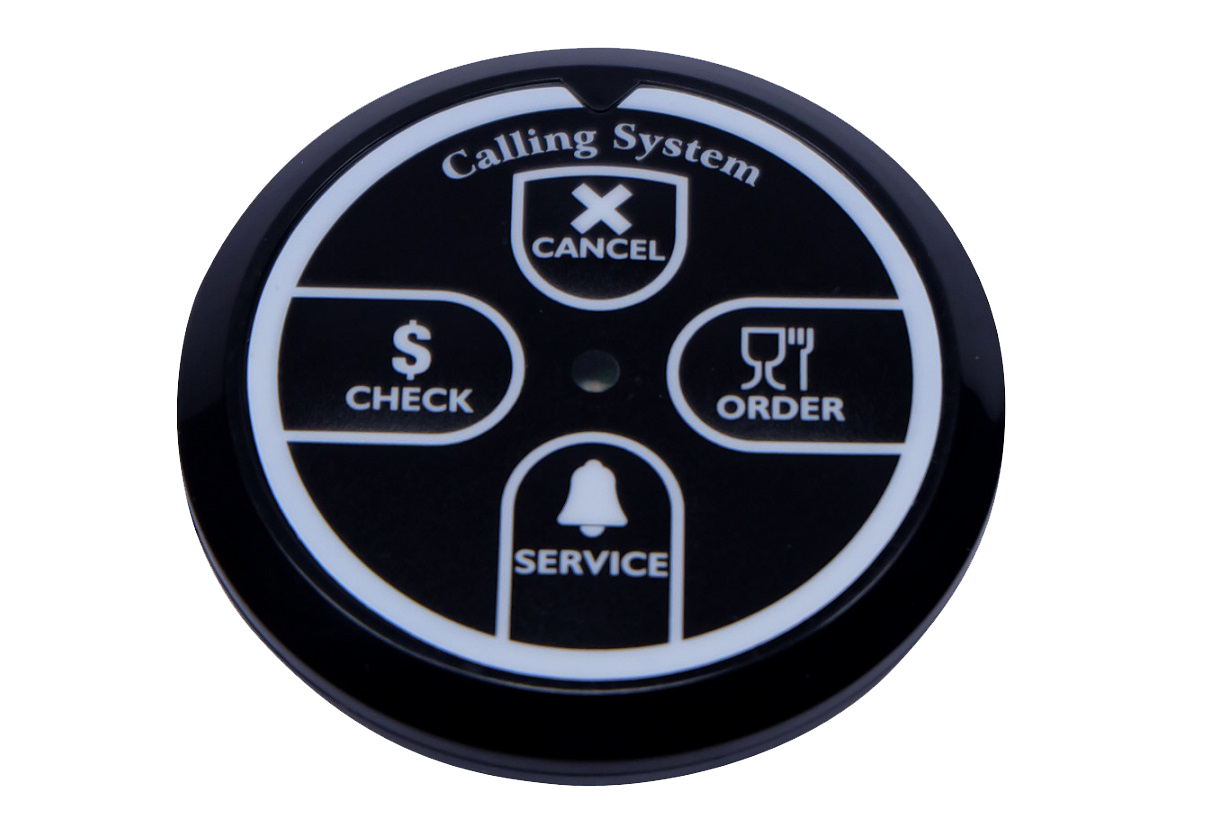 Long range custom alphanumeric wireless wrist watch and button pager used for supermarket