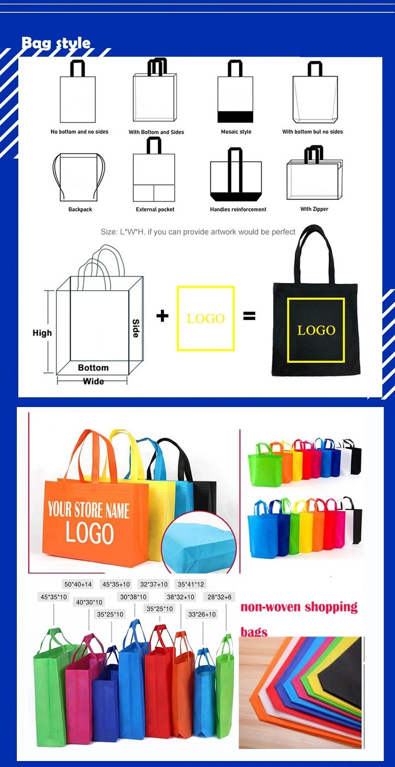 Non-Woven Fabric Production Square Bottom for Vest Shopping Bag