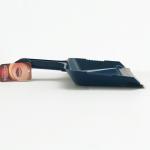 Heavy Duty Clip On Dustpan Blue Plastic Rubber Edge Anti Static