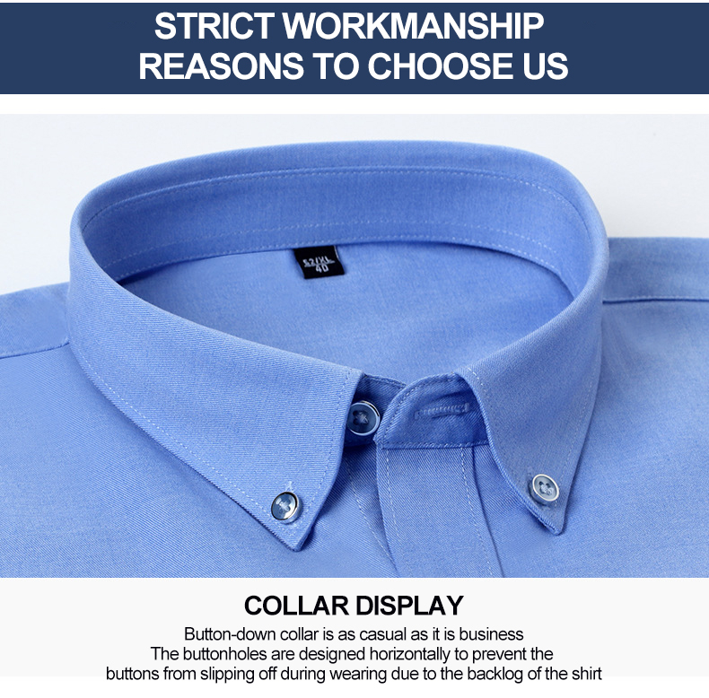 Summer Micro-elastic Wrinkle-Resistant Men's Shirt with Ice Silk Bamboo Fiber Fabric