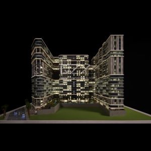 1:75 Scale Architectural Scale Model with Custom Electroplated Acrylic and