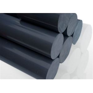 PVC Rod 10-300mm Dia, 52Mpa Tensile Strength, Acid Resistant