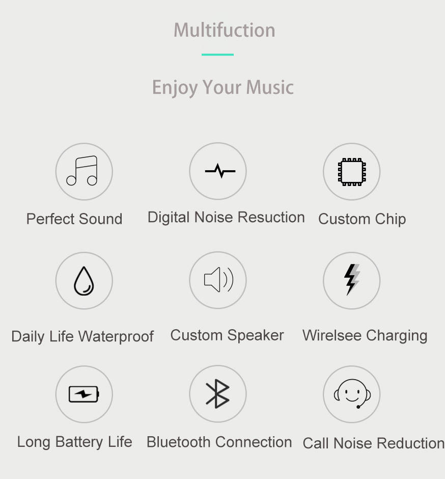 ANC True Wireless Earphones Noise Reduction Double Wireless Charging No Delay