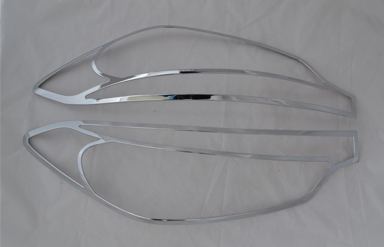 Car Chrome Headlight Bezels , Kia K3 2013 2015 Head Lamp Cover Garnish