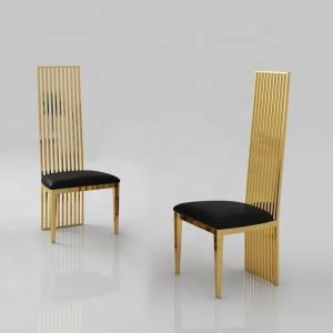 China High Back Stainless Steel Dining Chairs With 350KG Loadage factory