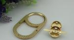 New style luxury bag accessories hardware light gold metal twist locks