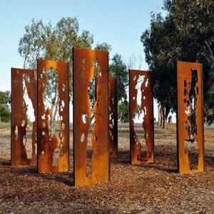 China Artistic Durable Modern Perforated Corten Steel Sheets Laser Cut factory