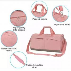China Custom Waterproof Duffel Bag With Shoe Compartments Gym Pink Dance Bag on sale
