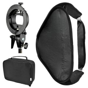 Bowens Mount Foldable Softbox with S-Type Flash Bracket for Photo Studio Flash