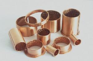 China Straight / Flanged Wrapped Bronze Bushings CuSn8P CuSn6.5P Bronze Material factory