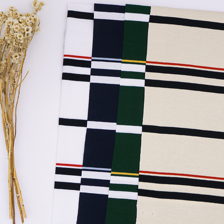 Soft And Moisture-Absorbent And Smooth Striped Knit Fabric For Casual Wear