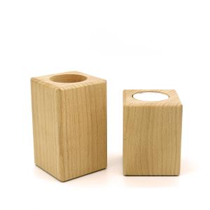 China Beech wooden candle stand wooden candle holders wooden candle sticks factory