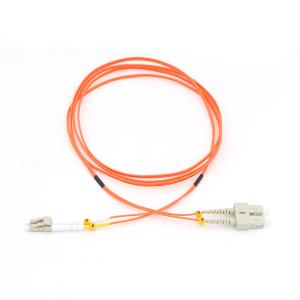 China OM1 62.5/125 LC To SC Duplex LSZH Fiber Optic Patch Cords factory