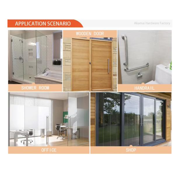 Custom Zinc Alloy Glass Shower Door Knobs Shower Screen Knob