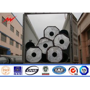 Galvanized Octagonal 45M High Mast Light Pole With Platform Bracket Arm For