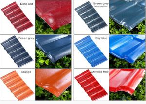 China Color Coated Corrugated Pvc Synthetic Resin Roof Tile Spanish Style 1050mm Width factory