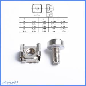 Steel M10 Captive Nuts Standard Clip Nut Galvanized With Yellow Zinc