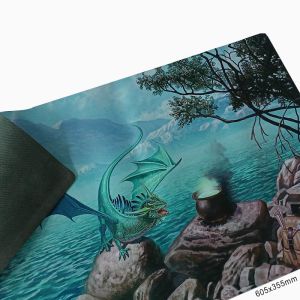 Soft Rubber Playmat Custom Printed 605x355mm Art Play Mat SGS