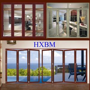 China Water Resistant Aluminium Doors With Wooden Finish With Wide Openings factory