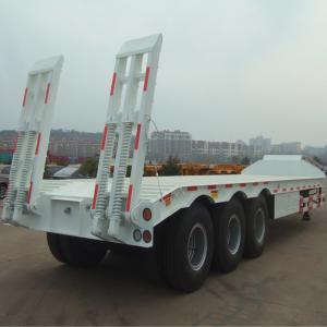 China 60 tons tri-axle low bed semi trailer for loose cargo or machinery transport factory