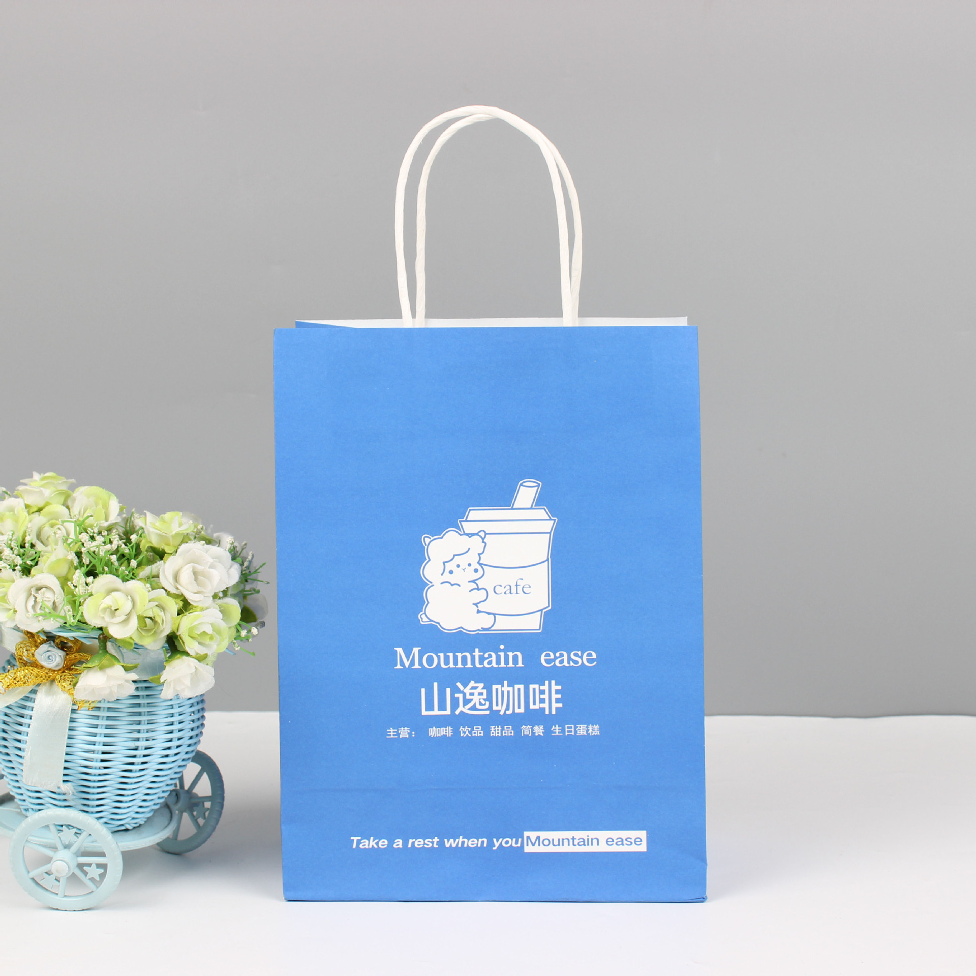 Custom Logo Accepted Food Takeaway Kraft Paper Packaging Shopping Bags Customized Logo