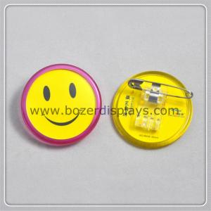 China Smile ID Badge Holder With Clip on sale