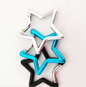 China Star Shaped Assorted Color Aluminum Carabiner Aluminum Snap Hook factory