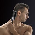 Usb Charging Cordless Hair Trimmer Black Stainless Steel Blade Adjustable
