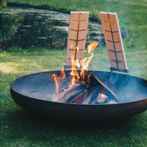 China Wood Burning Corten Steel Outdoor Fire Pit Garden Camping Design factory