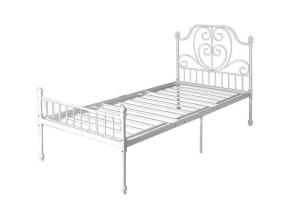 China 120kg Kids Single Bed Steel Frame With Headboard And Footboard factory