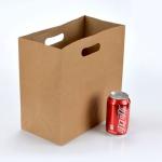Vintage Kraft Brown Paper Handle Grocery Gift Merchandise Carry Retail Bags