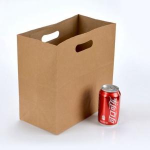 China Vintage Kraft Brown Paper Handle Grocery Gift Merchandise Carry Retail Bags factory