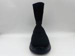 Comfort Non Slip Flat Shoes , Durable Black Leather High Top Shoes