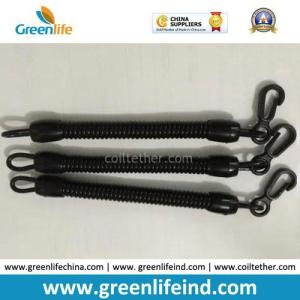 China Popular Sale Black Bungee Cord Coil W/Simple Plastic Snap Hook factory