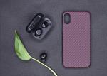 Red Color Twill Style Real Aramid Fiber Phone Case For iPhone X