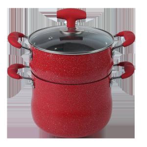 China Glass Cover Spray Paint Pressure Cook Pot With Butterfly Handle factory