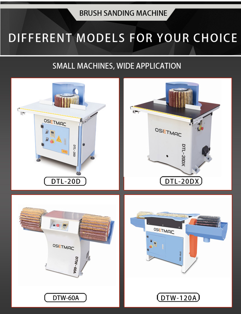 132 KG Two Rollers Manual Brush Sanding Machine DTW-60A for Wood Polishing from OSETMAC