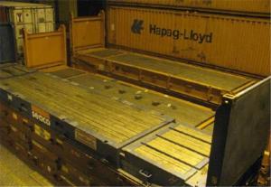 China 20GP Steel Dry Used Flat Rack Containers Various Colors For Shipping factory